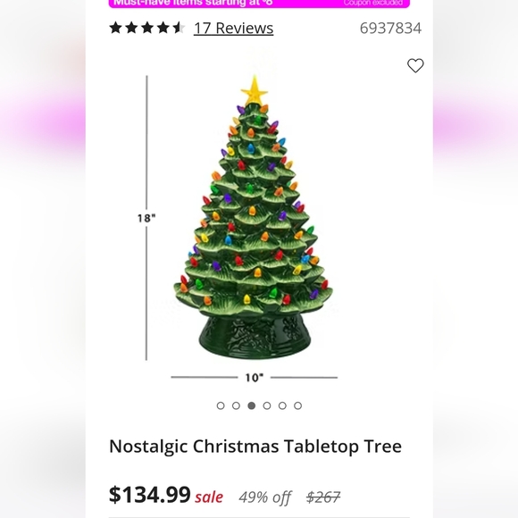 Mr. Christmas Ceramic Tree - Picture 5 of 5